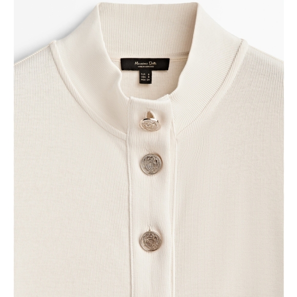 ⭐Brand new Womens Massimo Dutti Cotton Henley sweatshirt- Size Small⭐ - Picture 6 of 6